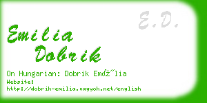 emilia dobrik business card